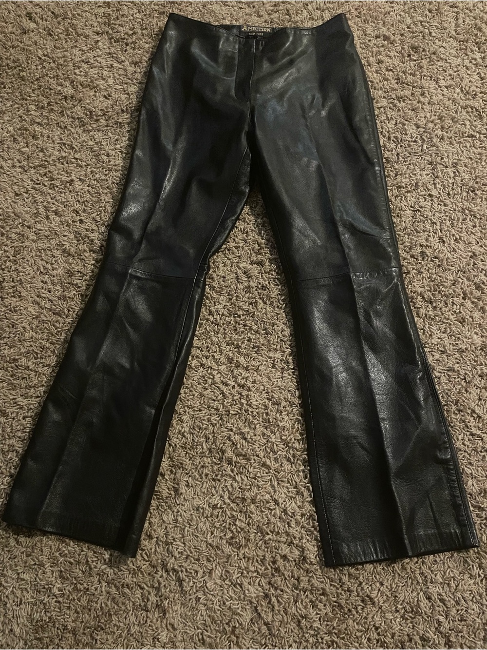 ambition Black Faux Leather Pants